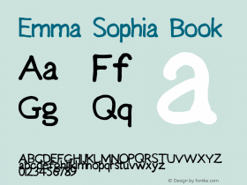 Emma Sophia Book Version 1.00.24/2/08 Font Sample