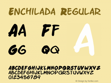 Enchilada Regular Version 1.0 Font Sample