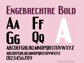 Engebrechtre Bold OTF 3.000;PS 001.001;Core 1.0.29图片样张