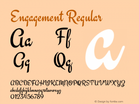 Engagement Regular Version 1.000 Font Sample