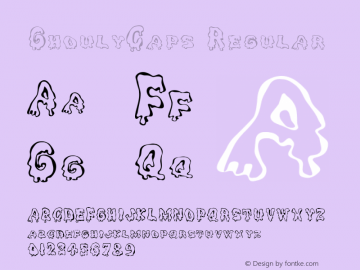 GhoulyCaps Regular The IMSI MasterFonts Collection, tm 1995, 1996 IMSI (International Microcomputer Software Inc.) Font Sample