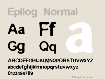 Epilog Normal 1.0 Sun Oct 27 00:23:24 1996 Font Sample