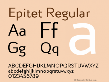 Epitet Regular Version 1.000图片样张