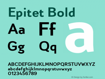 Epitet Bold Version 1.000图片样张