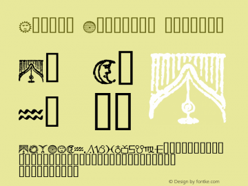 Essene Dingbats Regular Macromedia Fontographer 4.1.3 3/2/05图片样张