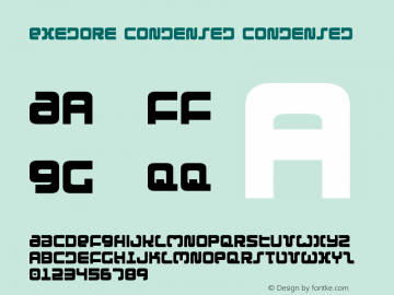 Exedore Condensed Condensed 001.000图片样张