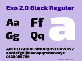 Exo 2.0 Black Regular Version 1.001;PS 001.001;hotconv 1.0.70;makeotf.lib2.5.58329 Font Sample