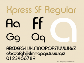 Xpress SF Regular Altsys Fontographer 3.5  4/11/93图片样张