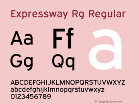 Expressway Rg Regular Version 4.000 Font Sample