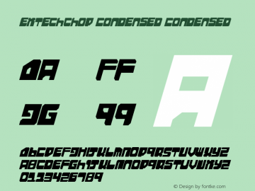 Extechchop Condensed Condensed 001.000 Font Sample