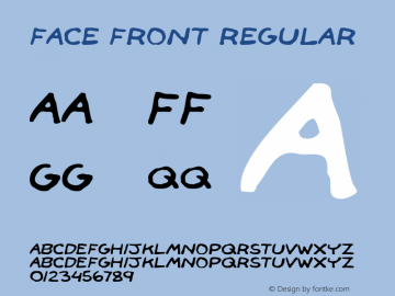 Face Front Regular Version 1.0 Font Sample