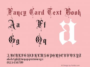 Fancy Card Text Book Version 1.00 June 29, 2012,图片样张