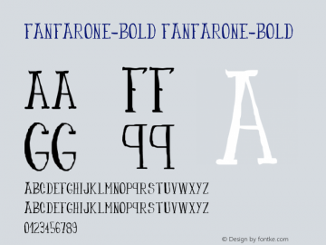 fanfarone-bold fanfarone-bold Version 1.000图片样张