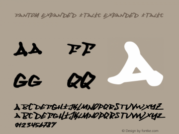 Fantom Expanded Italic Expanded Italic 001.000图片样张