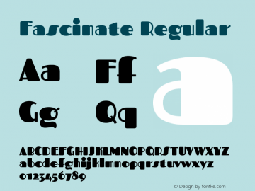 Fascinate Regular Version 1.000 Font Sample