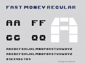 Fast Money Regular Version 1.0 Font Sample