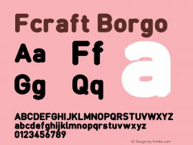 Fcraft Borgo 001.000 Font Sample