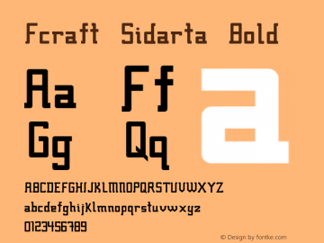 Fcraft Sidarta Bold Version 2.001 Font Sample