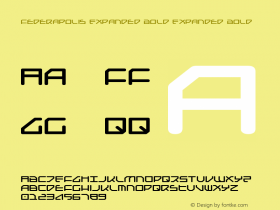 Federapolis Expanded Bold Expanded Bold 001.000 Font Sample