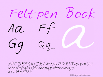 Feltpen Book Version Macromedia Fontograp图片样张