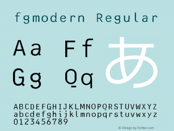 fgmodern Regular Version图片样张