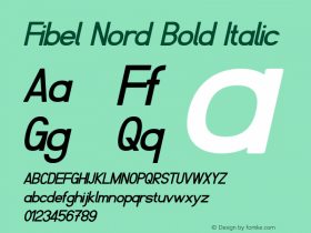 Fibel Nord Bold Italic Version 000.000 Font Sample