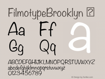 FilmotypeBrooklyn ☞ 1.0 July 2009;com.myfonts.filmotype.brooklyn.regular.wfkit2.3rnC图片样张