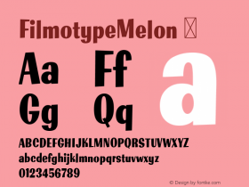 FilmotypeMelon ☞ Version 1.000;com.myfonts.filmotype.filmotype-melon.regular.wfkit2.43t5图片样张