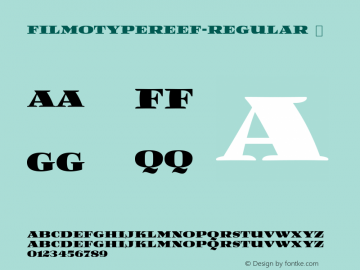 FilmotypeReef-Regular ☞ Version 1.000;com.myfonts.filmotype.reef.regular.wfkit2.3Dmc Font Sample