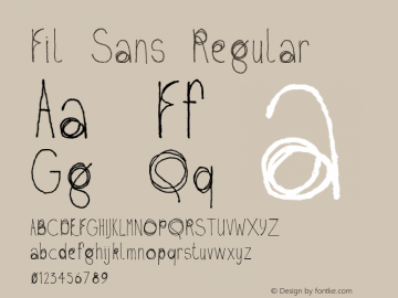 Fil Sans Regular Version 1.000 Font Sample