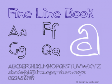 Fine Line Book Version 1.0 Font Sample