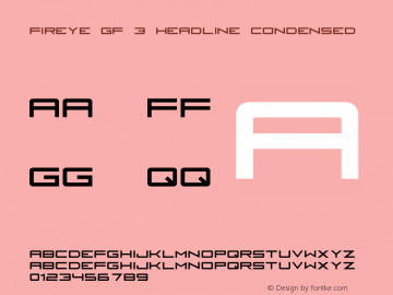 Fireye GF 3 Headline Condensed Version 3.0图片样张