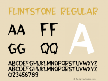 Flintstone Regular Converted from w:\ttf\FLINTSTO.TF1 by ALLTYPE Font Sample