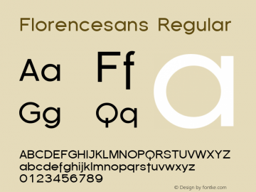 Florencesans Regular 1.0 Font Sample