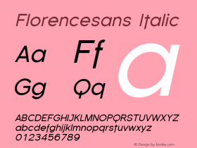 Florencesans Italic 1.0 Font Sample