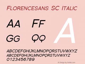 Florencesans SC Italic 1.0图片样张