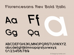 Florencesans Rev Bold Italic 1.0 Font Sample