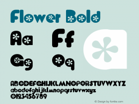 Flower Bold Version Altsys Fontographer图片样张