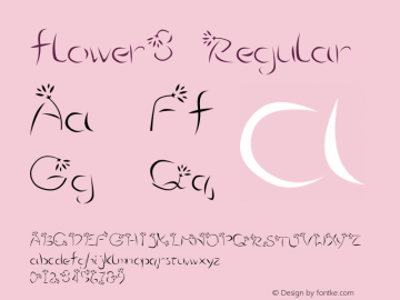 flower3 Regular 1.0 Font Sample