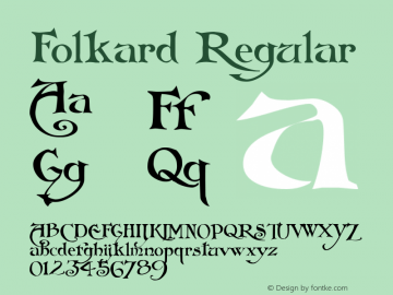 Folkard Regular Altsys Fontographer 4.0.3 11/2/97 Font Sample