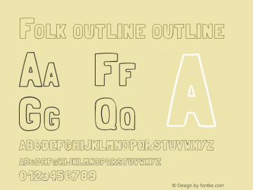 Folk outline outline Version 1.000 2008 initial release图片样张