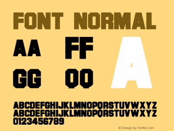 Font Normal 1.0 Mon Dec 21 12:01:30 1998 Font Sample