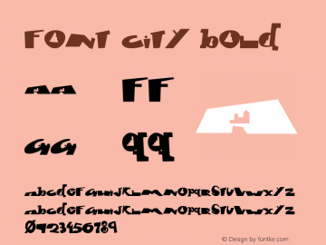 font city Bold Version 1.00 June 21, 2005, initial release Font Sample