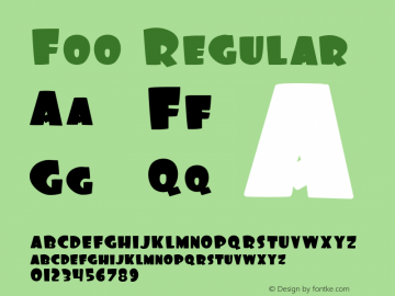 Foo Regular Version 3.000 2004图片样张