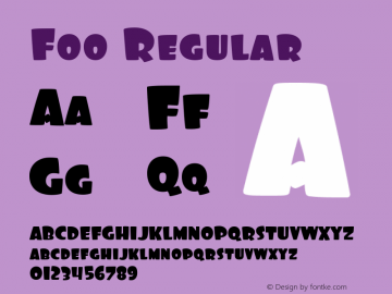 Foo Regular Version 5.002图片样张