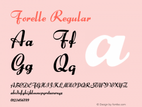 Forelle Regular 1.5 Font Sample