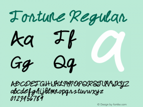 Fortune Regular Version 1.001;PS 001.001;hotconv 1.0.56;makeotf.lib2.0.21325 Font Sample