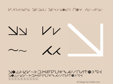 Futurama Alien Alphabet Two Regular 2.2 Font Sample