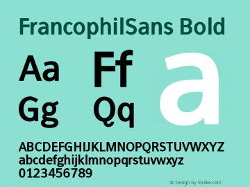 FrancophilSans Bold 1.0 2005-03-24图片样张