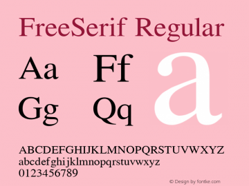 FreeSerif Regular Version 0412.2263图片样张